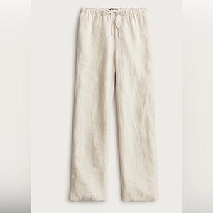 J. Crew Soleil pant.  Lightweight Drawstring Linen Pants - Beige XS